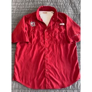 Columbia PFG South Carolina Gamecocks Red Logo Shirt Men's M